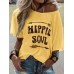 Casual Letter Print Round Neck Short Sleeve T  shirts
