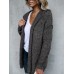 Women Fuzzy Solid Color Hooded Outwear Coats